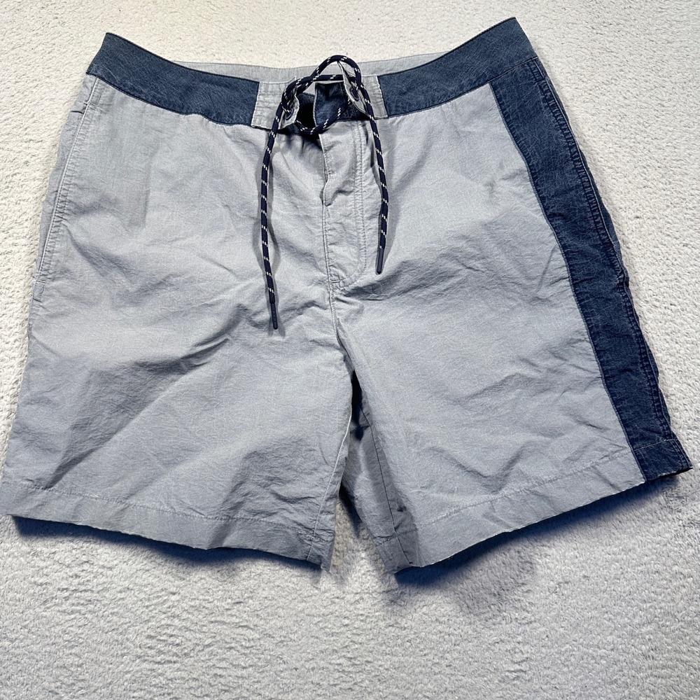 Vineyard Vines Montuak Swim Trunks Size 33 Gray Blue Mens